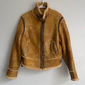 Vintage Blue Duck Shearling Jacket